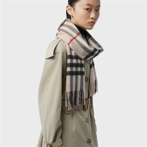 burberry check modal cashmere and silk scarf stone|Check Cashmere Silk Scarf in Sand .